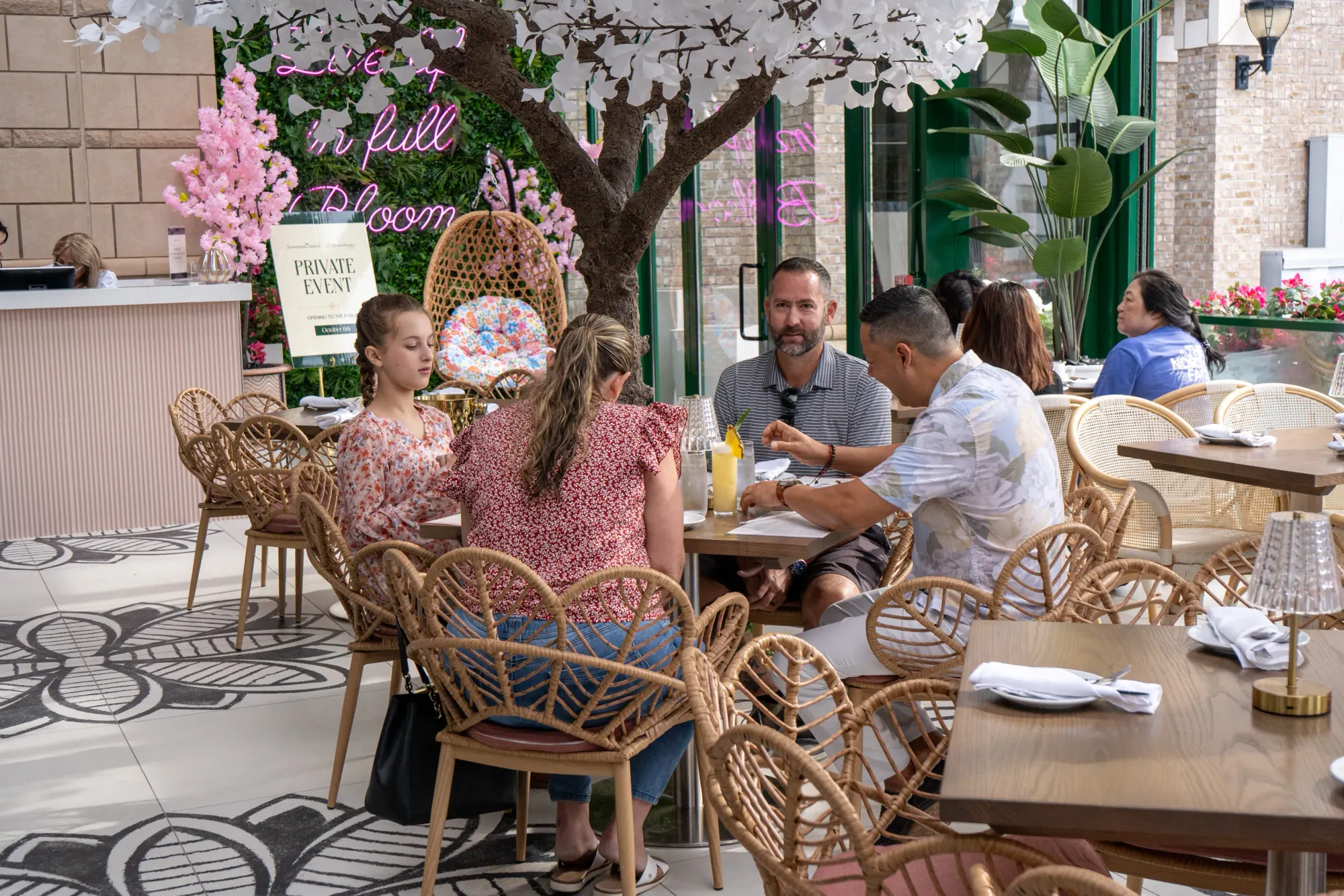 Guests enjoying brunch at Bloom Room
